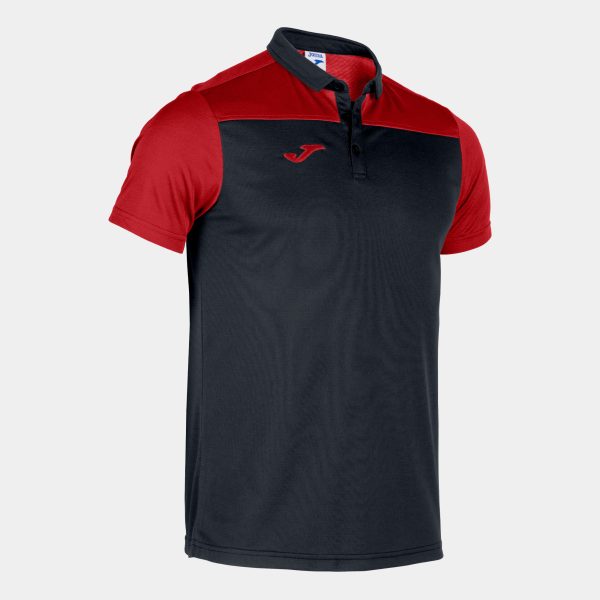 Hobby II polo polyester crno crvena