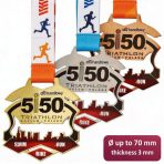 Personalzirane metalne medalje 70mm