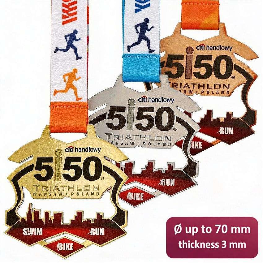 Personalzirane metalne medalje 70mm
